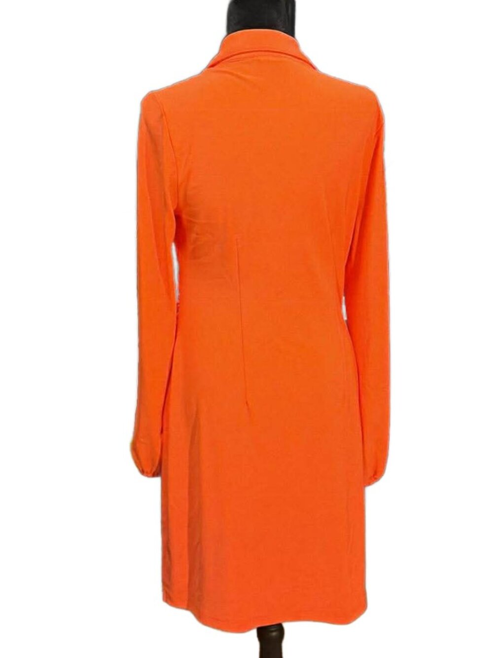 Boston Proper Collared Faux Wrap Midi Dress - Picture 4 of 5